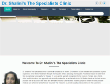 Tablet Screenshot of homoeopathicspecialist.com